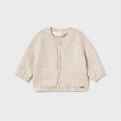 Cardigan bebe Mayoral pentru baiat din tricot cu decolteu rotund