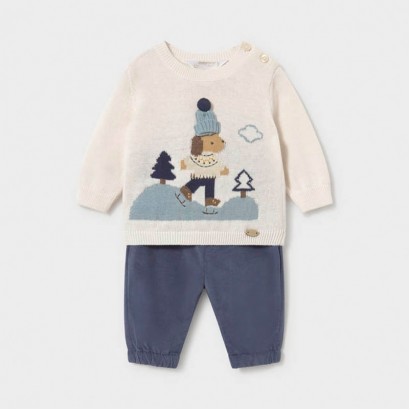 Set bebe Mayoral pentru baiat 2p pulover si pantaloni