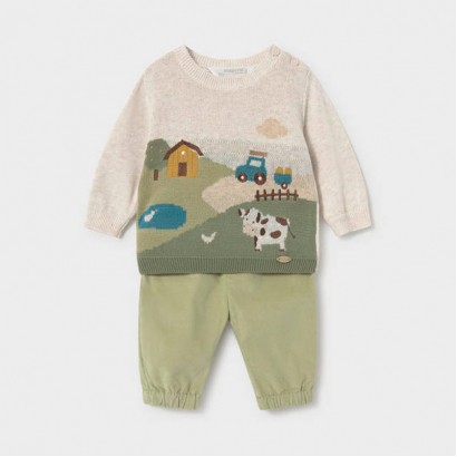 Set bebe Mayoral pentru baiat 2p pulover si pantaloni