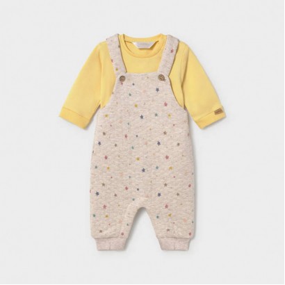 Set bebe Mayoral pentru baiat salopeta cu print