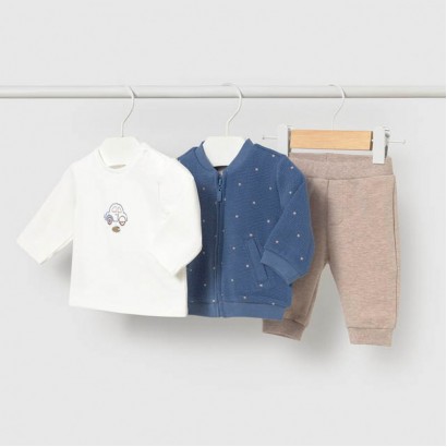 Set bebe Mayoral pentru baiat 3 piese cu bluza