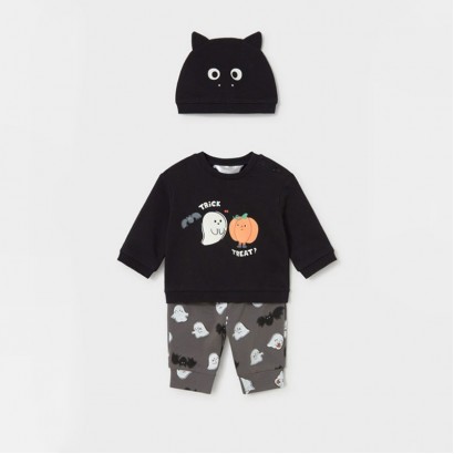 Set bebe Mayoral pentru baiat 3 piese cu caciula