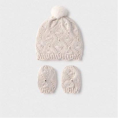 Set bebe Mayoral unisex caciula si manusi