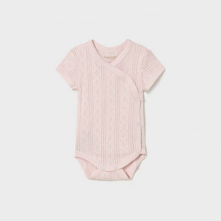 Body bumbac bebe Mayoral pentru fetita cu maneca scurta