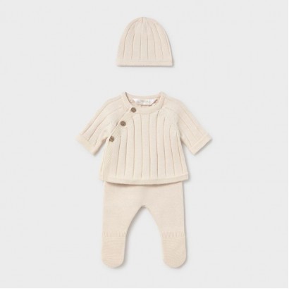 Set bebe Mayoral pentru fetita 3 piese cu caciula