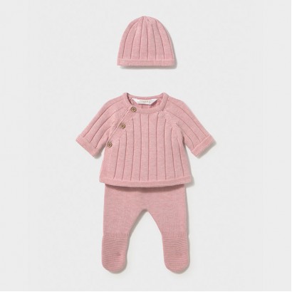 Set bebe Mayoral pentru fetita 3 piese cu caciula
