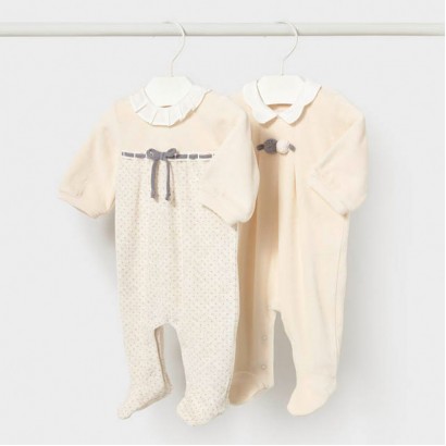 Set plus bebe Mayoral pentru fetita cu salopeta