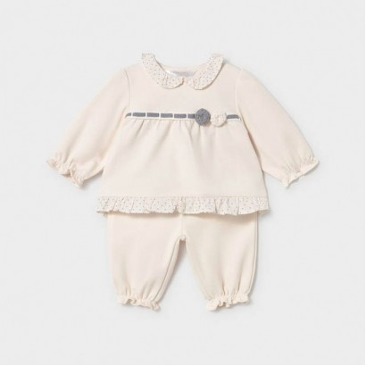 Set de plus bebe Mayoral pentru fetita cu pantaloni