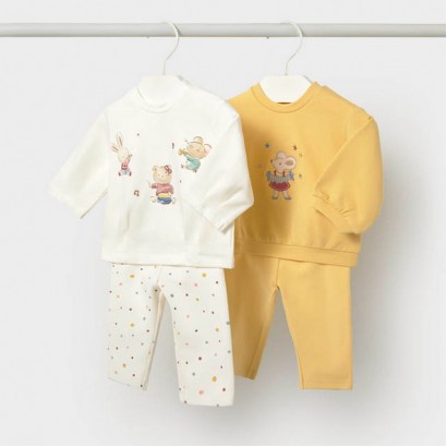 Set bebe Mayoral pentru fetita 4 p cu colanti