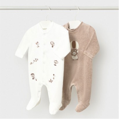 Set bebe Mayoral unisex 2 buc salopeta din plus