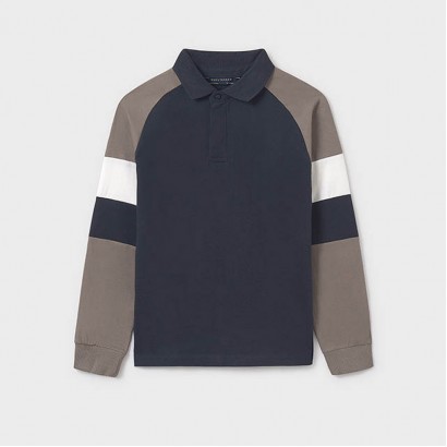 Bluza polo copii Mayoral pentru baiat cu maneca lunga