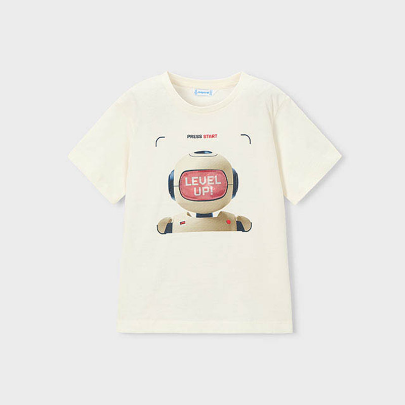 Tricou copii Mayoral pentru baiat cu aplicatie Level up