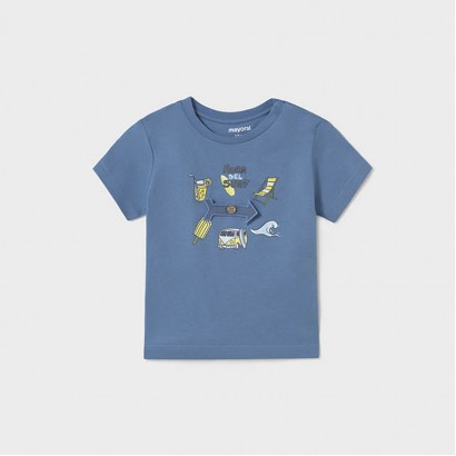 Tricou bebe Mayoral pentru baiat cu aplicatie si imprimeu