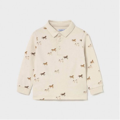 Bluza bebe cu guler Mayoral pentru baiat cu print