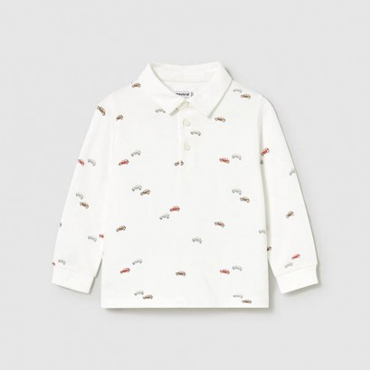 Bluza bebe cu guler Mayoral pentru baiat cu print