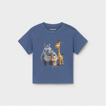 Tricou bebe Mayoral pentru baiat cu aplicatie animale
