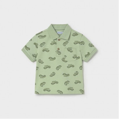 Tricou bebe cu guler Mayoral pentru baiat cu animalut