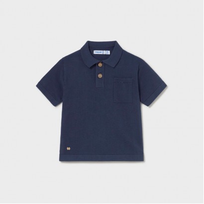 Tricou bebe Mayoral pentru baiat cu guler si buzunar