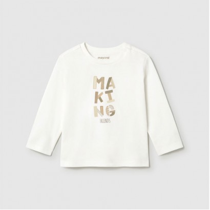 Bluza bebe Mayoral pentru baiat cu maneca lunga si inscriptie