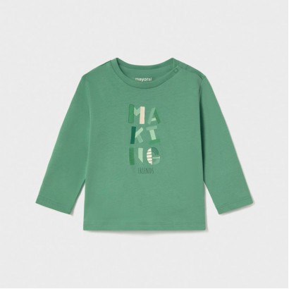 Bluza bebe Mayoral pentru baiat cu maneca lunga si inscriptie