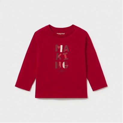 Bluza bebe Mayoral pentru baiat cu maneca lunga si inscriptie