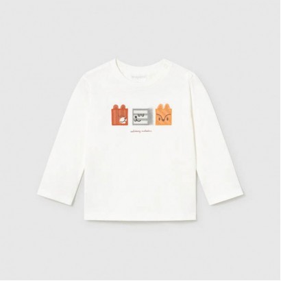 Bluza bebe Mayoral pentru baiat cu imprimeu de efect cu maneca lunga