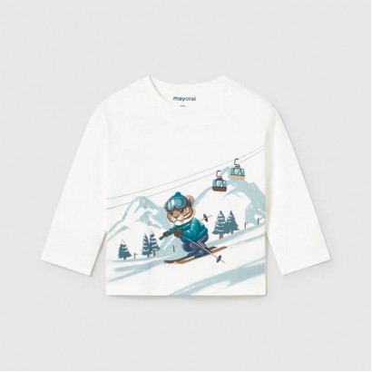 Bluza bebe Mayoral pentru baiat cu aplicatie peisaj