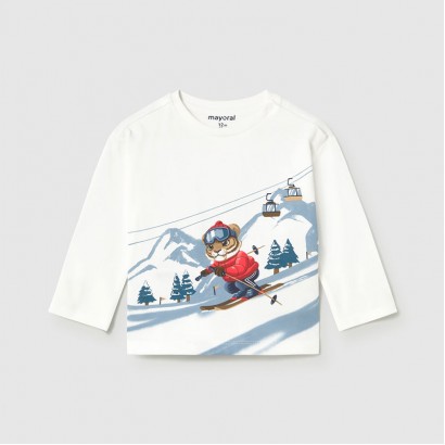 Bluza bebe Mayoral pentru baiat cu aplicatie peisaj