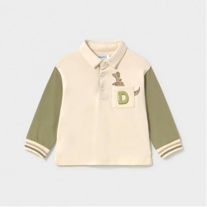 Bluza bebe Mayoral pentru baiat cu guler si maneca lunga