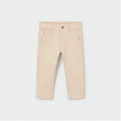 Pantaloni formali bebe Mayoral pentru baiat cu nasture si buzunare