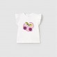 Tricou bebe Mayoral pentru fetita cu aplicatie si volanase Tricou bebe Mayoral pentru fetita cu aplicatie si volanase