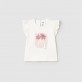 Tricou bebe Mayoral pentru fetita cu aplicatie si volanase Tricou bebe Mayoral pentru fetita cu aplicatie si volanase