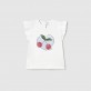 Tricou bebe Mayoral pentru fetita cu aplicatie si volanase Tricou bebe Mayoral pentru fetita cu aplicatie si volanase