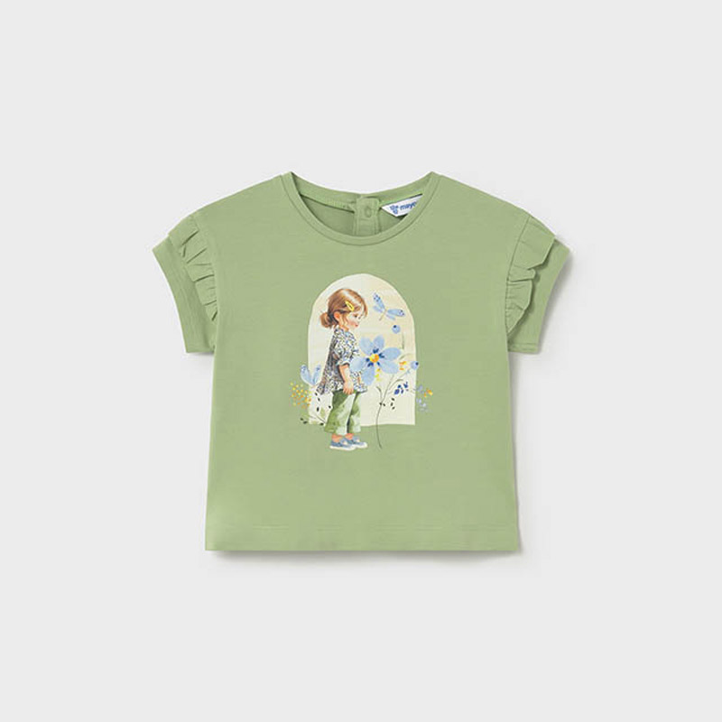 Tricou bebe Mayoral pentru fetita cu imprimeu