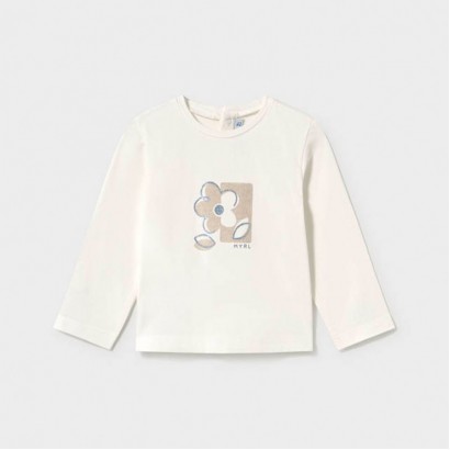 Bluza bebe Mayoral pentru fetita cu maneca lunga si aplicatie