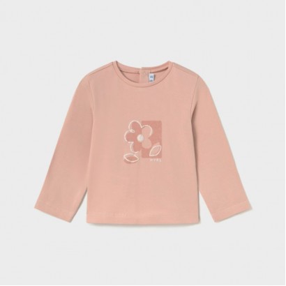 Bluza bebe Mayoral pentru fetita cu maneca lunga si aplicatie