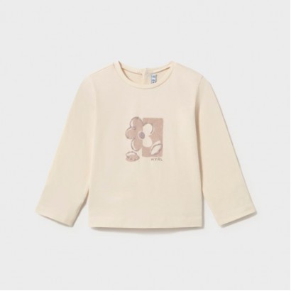 Bluza bebe Mayoral pentru fetita cu maneca lunga si aplicatie