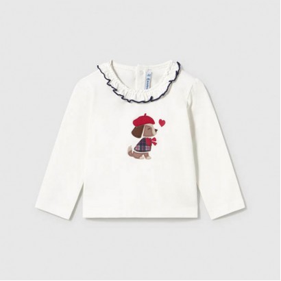 Bluza eleganta bebe Mayoral pentru fetita cu maneca lunga