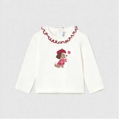 Bluza eleganta bebe Mayoral pentru fetita cu maneca lunga