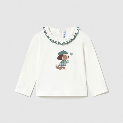 Bluza eleganta bebe Mayoral pentru fetita cu maneca lunga