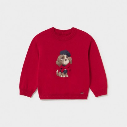 Pulover bebe Mayoral pentru fetita cu desen jacquard