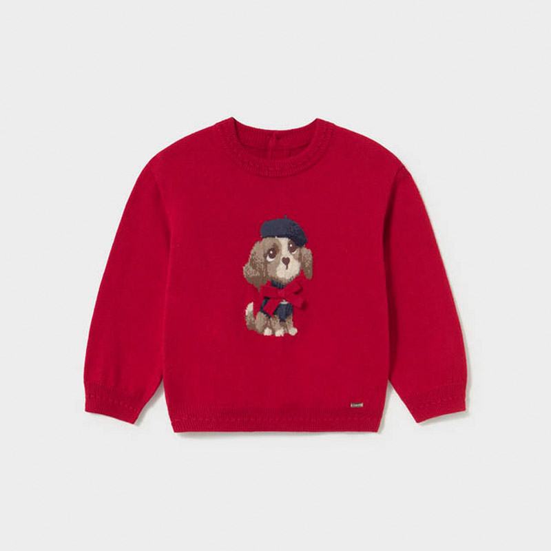 Pulover bebe Mayoral pentru fetita cu desen jacquard