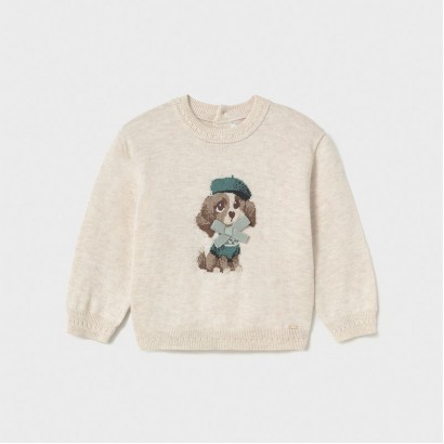 Pulover bebe Mayoral pentru fetita cu desen jacquard