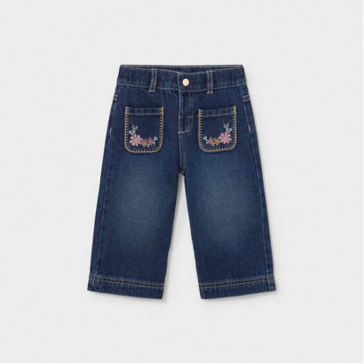 Blugi bebe Mayoral pentru fetita cu broderii