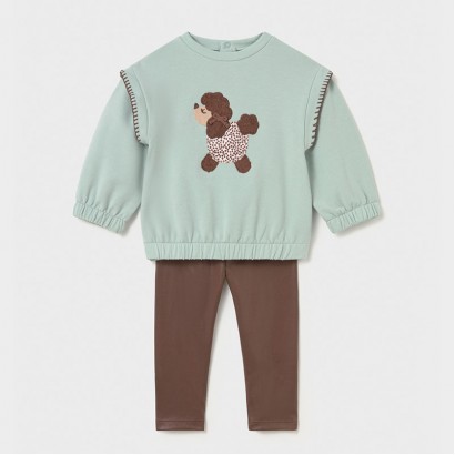 Set bebe Mayoral pentru fetita colanti si pulover