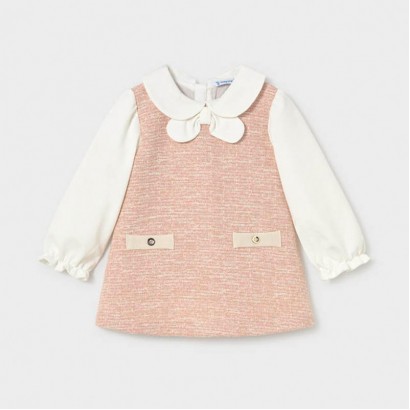 Rochita bebe Mayoral din tricot cu guler