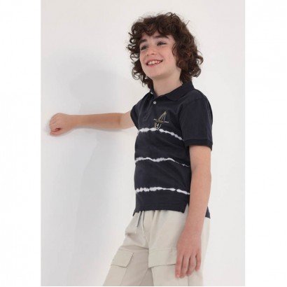 Tricou polo copii Mayoral cu print de efect pentru băiat