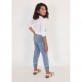Pantaloni din denim copii Mayoral cu manșete pentru fată