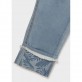 Pantaloni din denim copii Mayoral cu manșete pentru fată